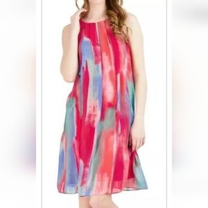 Robbie Bee Women's Chiffon Halter Dress Size Large